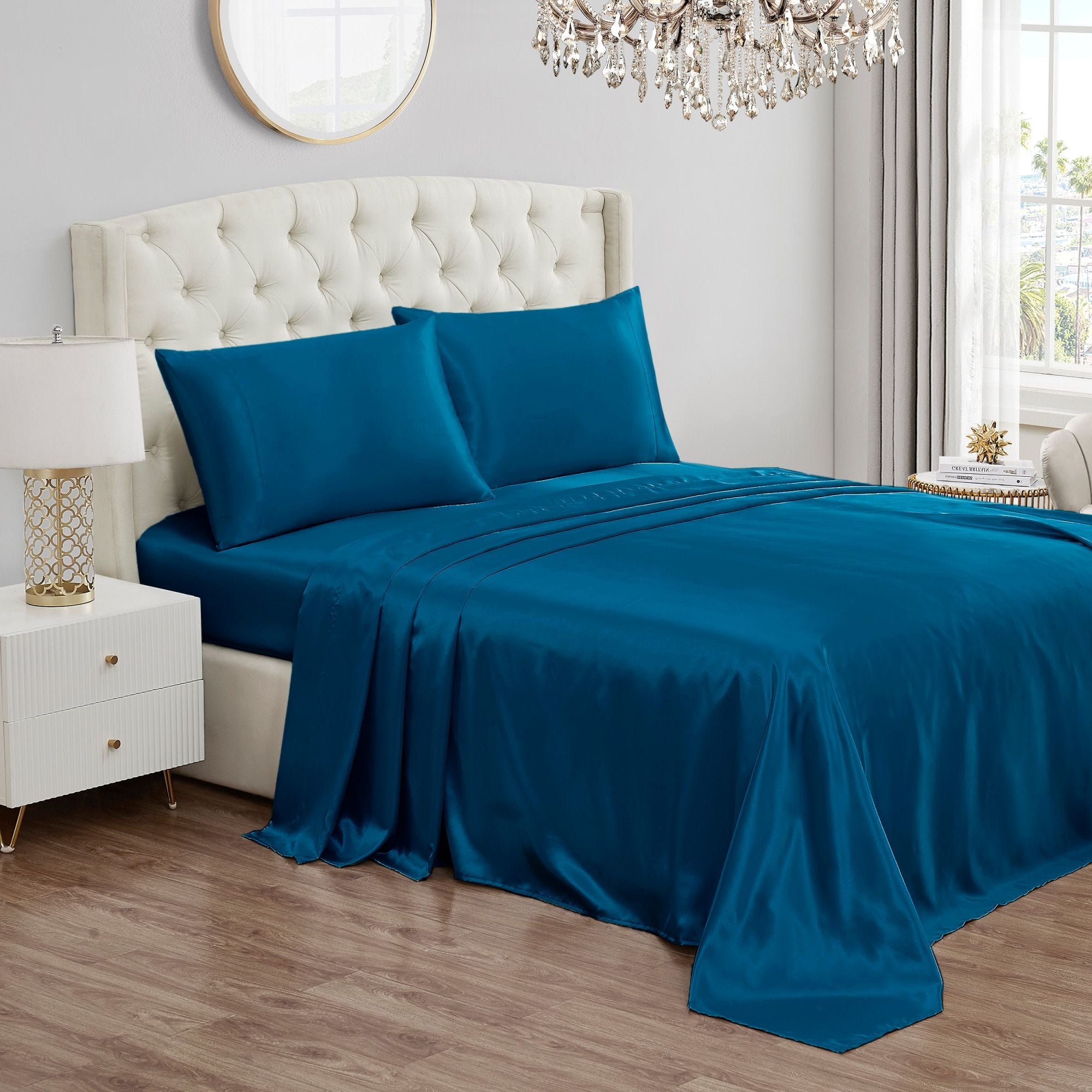 Solid Satin Sheet Set - Image 2