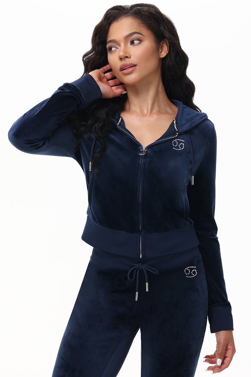 Custom Zodiac OG Big Bling Velour Hoodie - Image 7