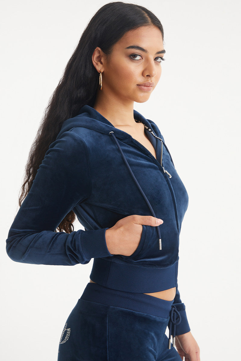 Aquarius Customizable Big Bling Velour Hoodie - Image 4