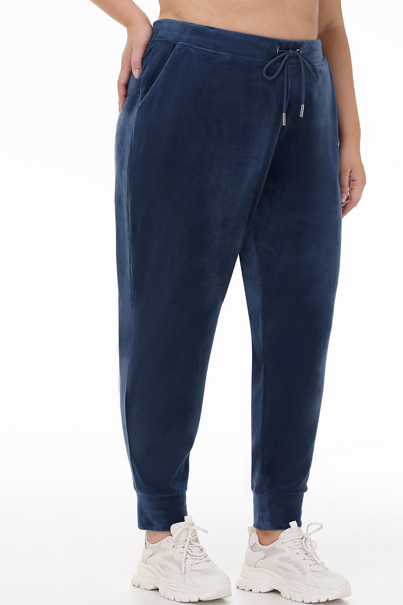 Plus-Size Big Bling Velour Jogger - Image 3