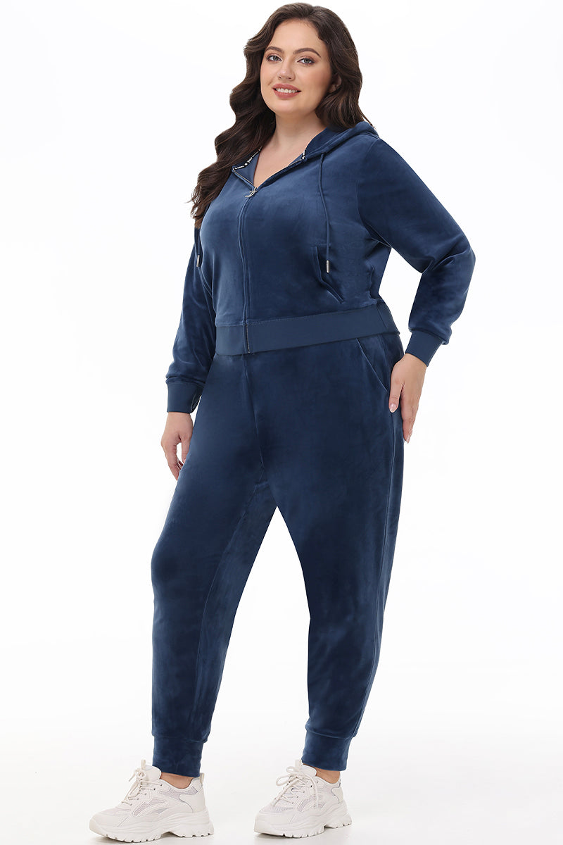 Plus-Size Big Bling Velour Jogger - Image 5