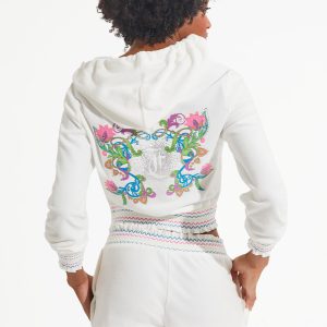 Retro Cotton Velour Hoodie