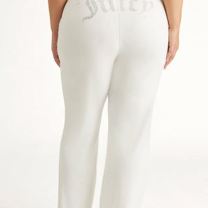 Plus-Size OG Big Bling Velour Track Pants