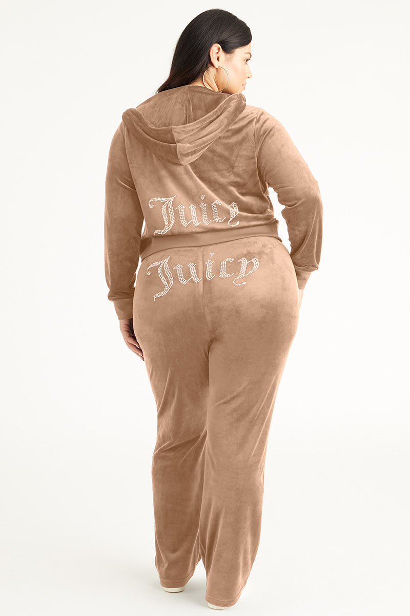 Plus-Size OG Big Bling Velour Track Pants - Image 3