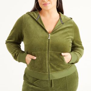 Plus-Size Icons Classic Cotton Velour Hoodie