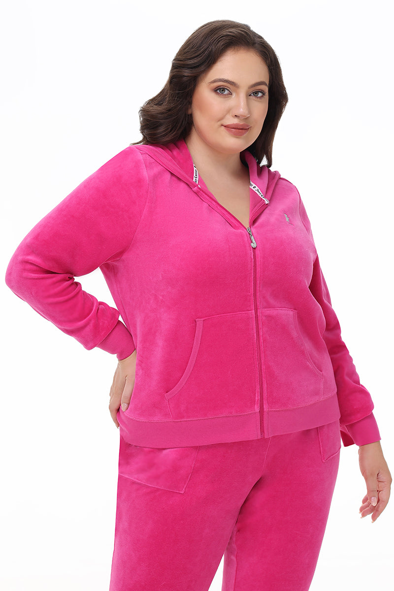 Plus-Size Scottie Cotton Velour Hoodie - Image 2