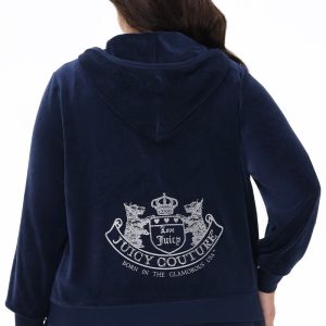 Plus-Size Scottie Cotton Velour Hoodie