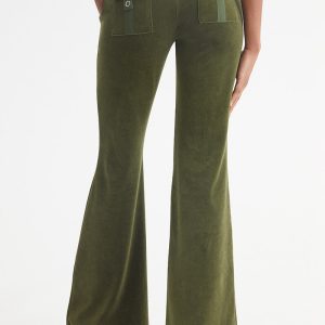 Hollywood Snap Pocket Cotton Velour Track Pants