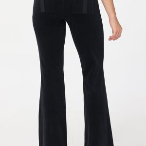 Hollywood Scottie Snap Pocket Cotton Velour Track Pants