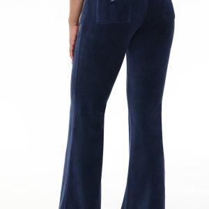 Hollywood Scottie Snap Pocket Cotton Velour Track Pants