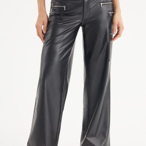 Faux Leather Cargo Pants