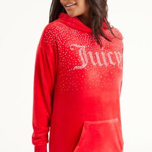 Oversized Big Bling Hoodie with Rhinestones