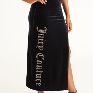Big Bling Velour Maxi Skirt