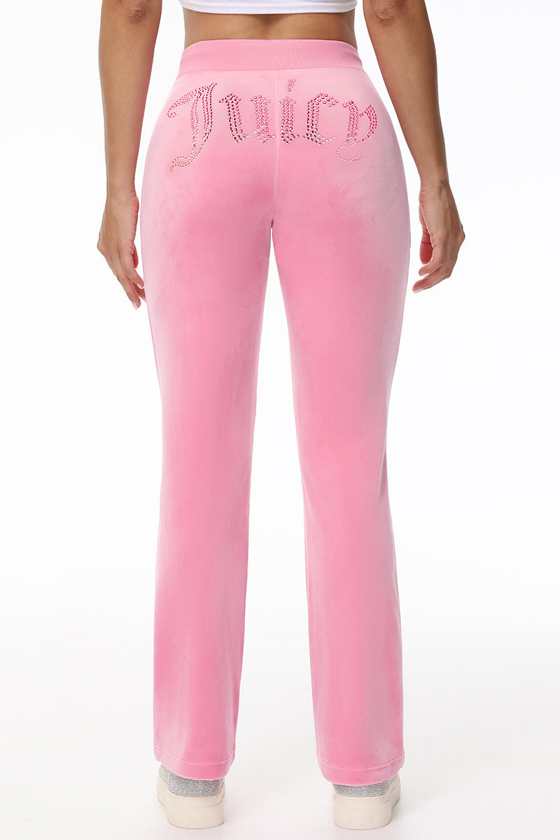 Ombre Big Bling Velour Track Pants