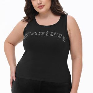 Plus-Size Big Bling Couture Tank Top