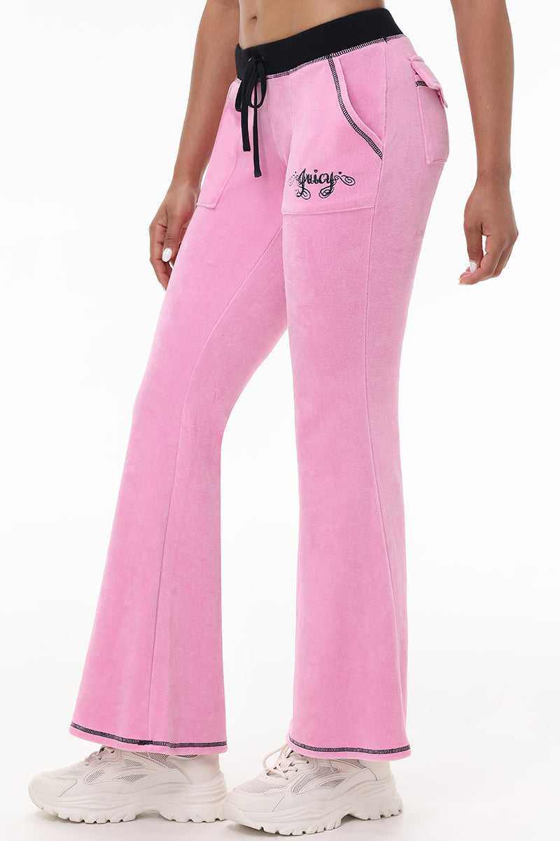 Sweetheart Cotton Velour Track Pants - Image 3