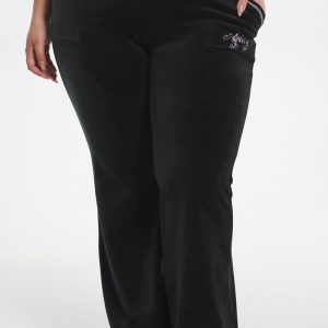 Plus-Size Sweetheart Cotton Velour Track Pants