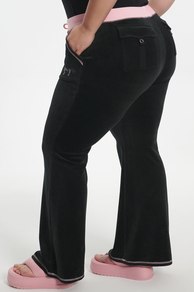 Plus-Size Sweetheart Cotton Velour Track Pants - Image 3