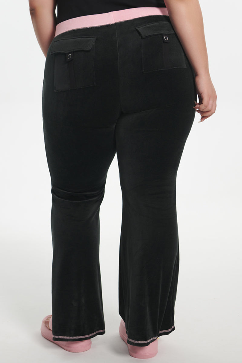 Plus-Size Sweetheart Cotton Velour Track Pants - Image 4