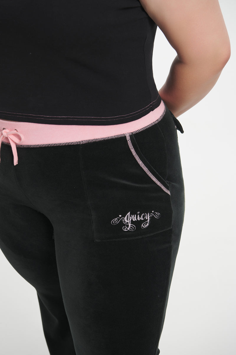 Plus-Size Sweetheart Cotton Velour Track Pants - Image 5