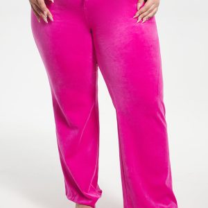 Plus-Size Classic Cotton Velour Track Pants