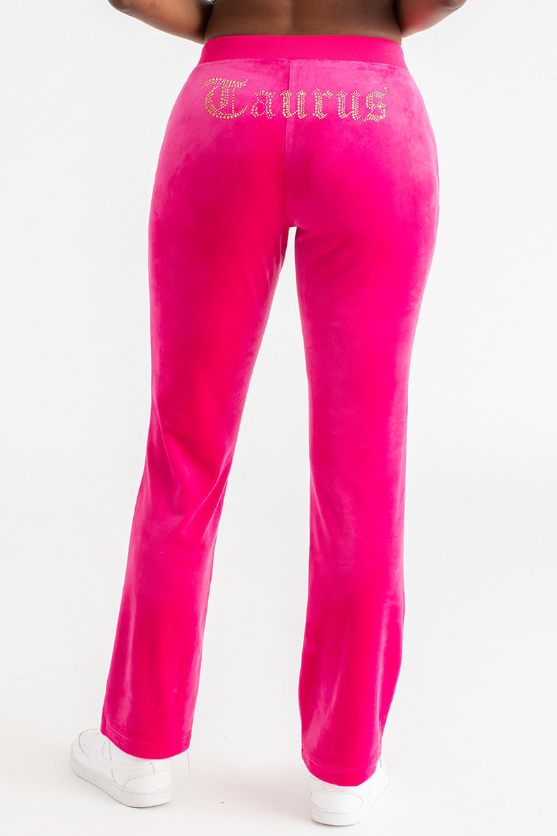 Taurus Customizable Big Bling Velour Track Pants - Image 3