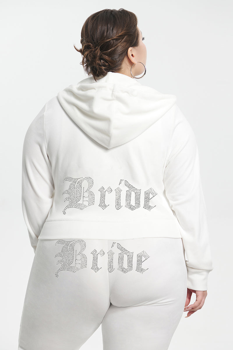 Bride Customizable Big Bling Velour Hoodie - Image 8