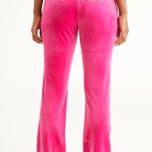 Bride Customizable Big Bling Velour Track Pants
