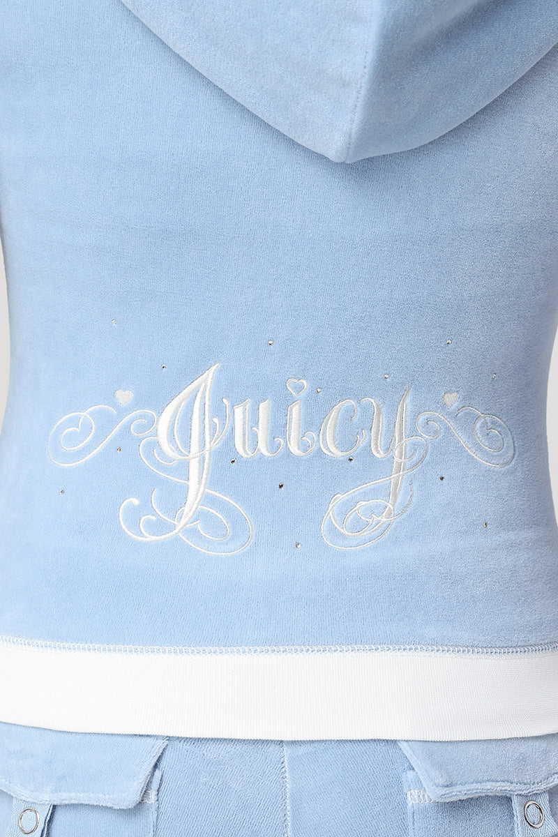 Sweetheart Cotton Velour Hoodie - Image 3