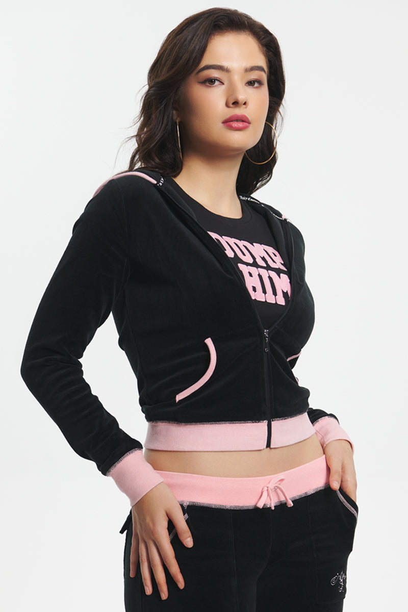 Sweetheart Cotton Velour Hoodie - Image 3