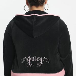 Plus-Size Sweetheart Cotton Velour Hoodie