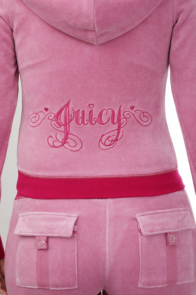 Sweetheart Cotton Velour Hoodie - Image 4