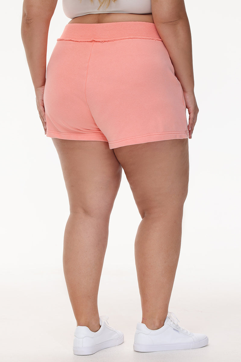 Plus-Size French Terry Embroidered Shorts - Image 2