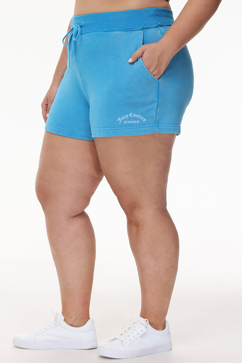 Plus-Size French Terry Embroidered Shorts - Image 3