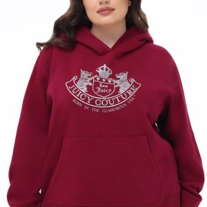 Plus-Size Oversized Fleece Scottie Dog Hoodie