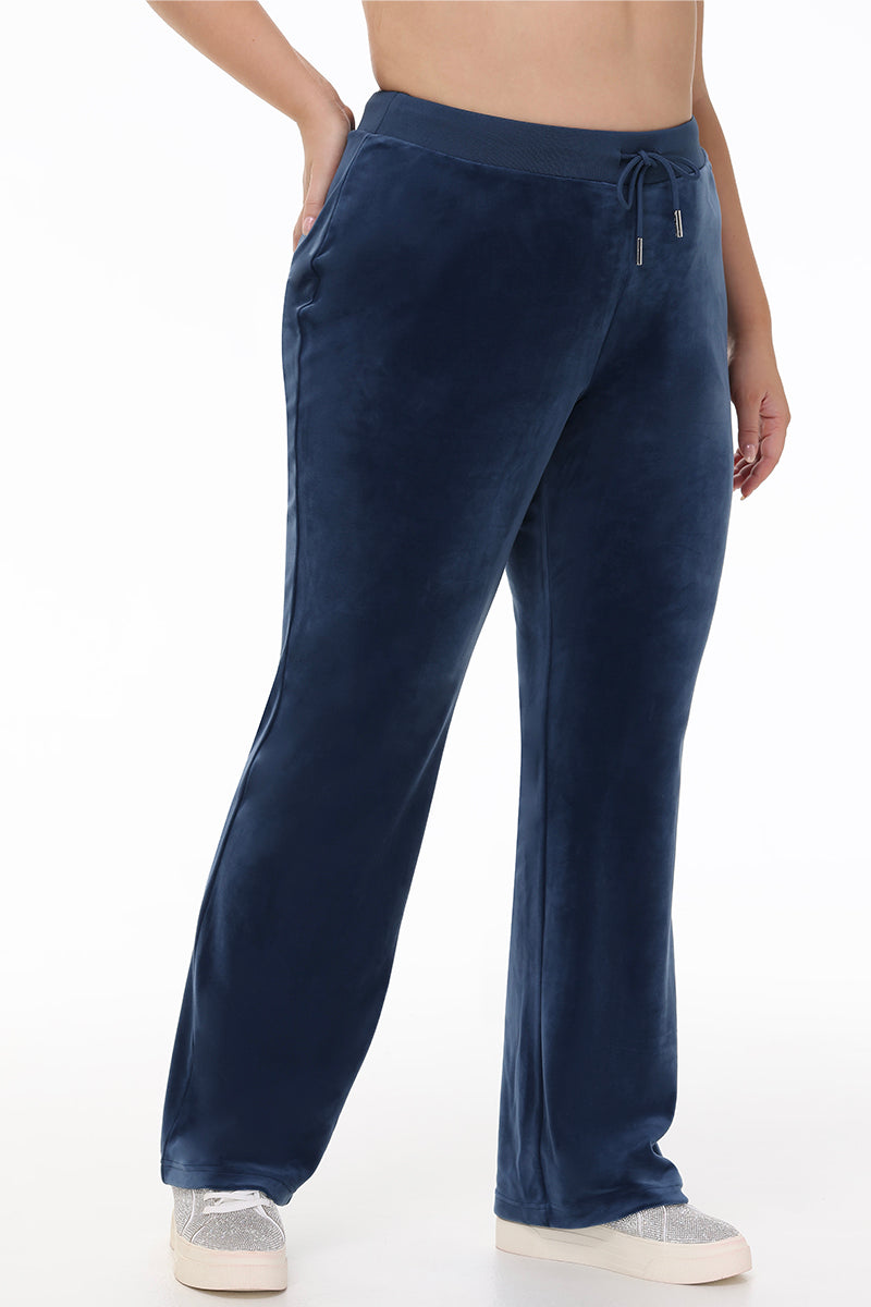 Plus-Size Ombre Big Bling Velour Track Pants - Image 2