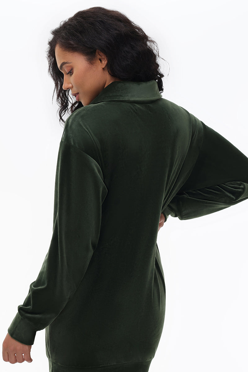 Oversized Small Bling Quarter Zip Pullover - Image 3