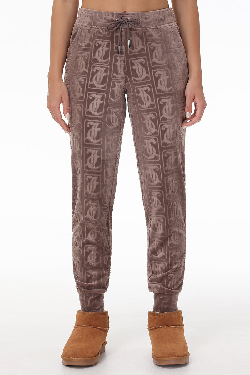Big Bling Embossed Velour Jogger - Image 2