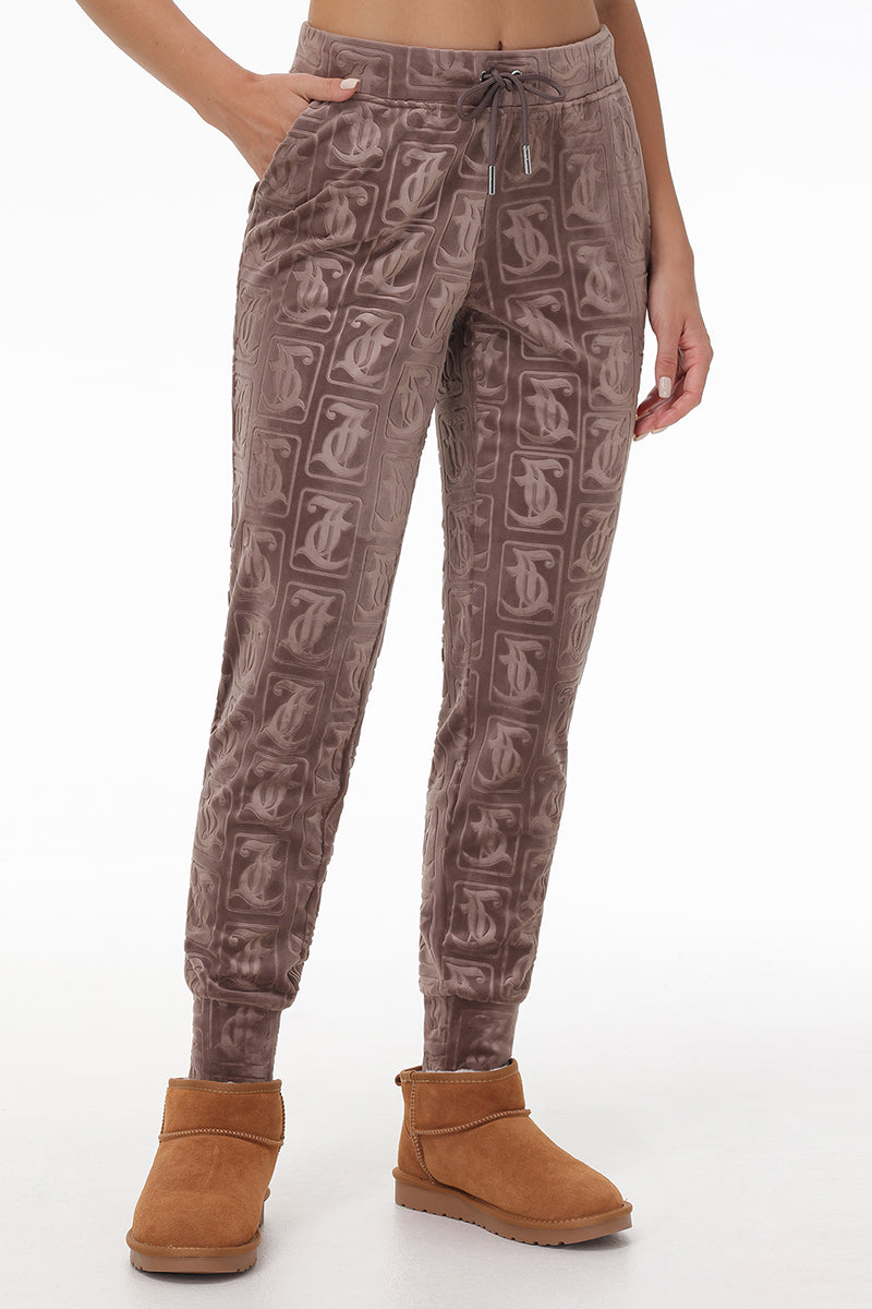 Big Bling Embossed Velour Jogger - Image 3