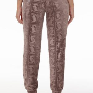 Big Bling Embossed Velour Jogger