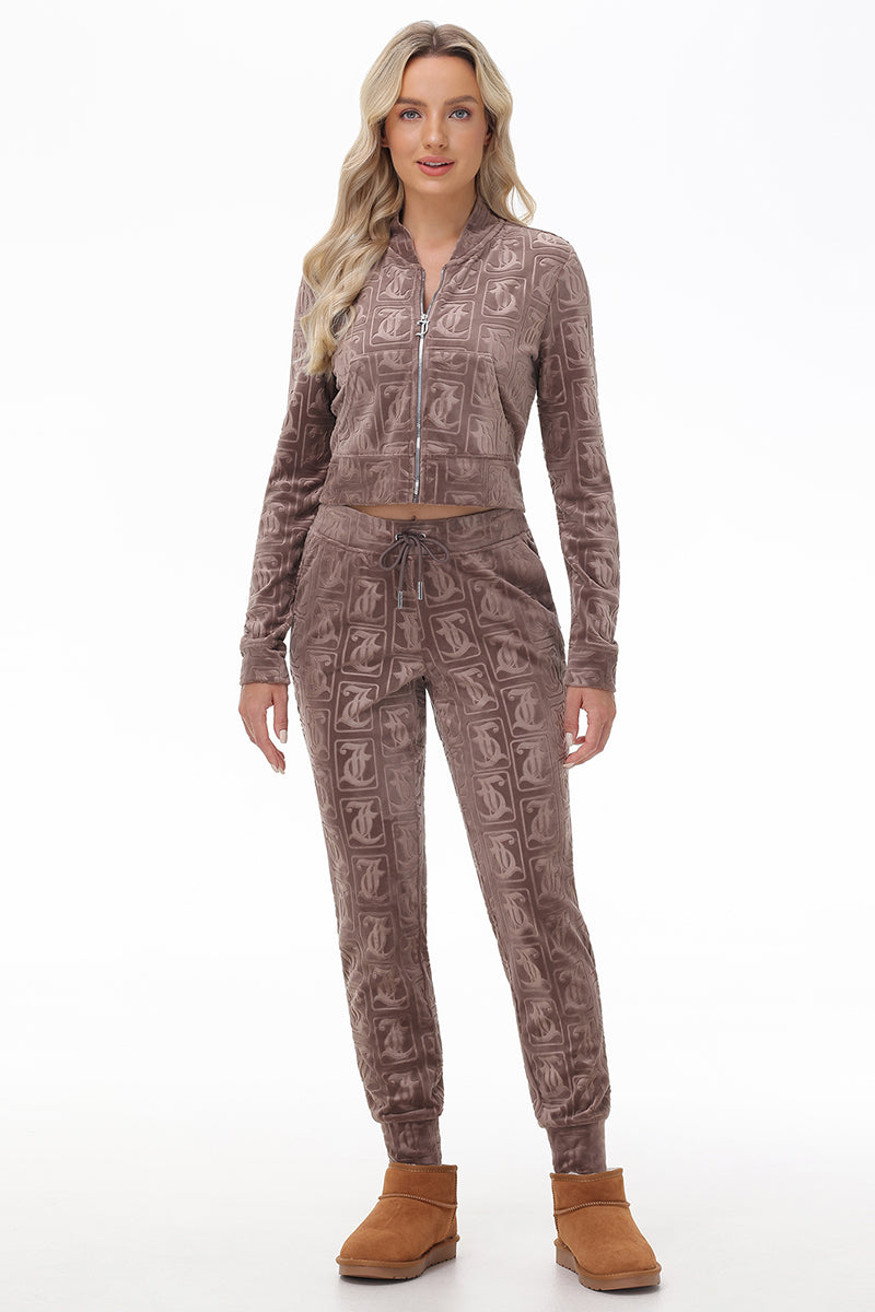 Big Bling Embossed Velour Jogger - Image 4