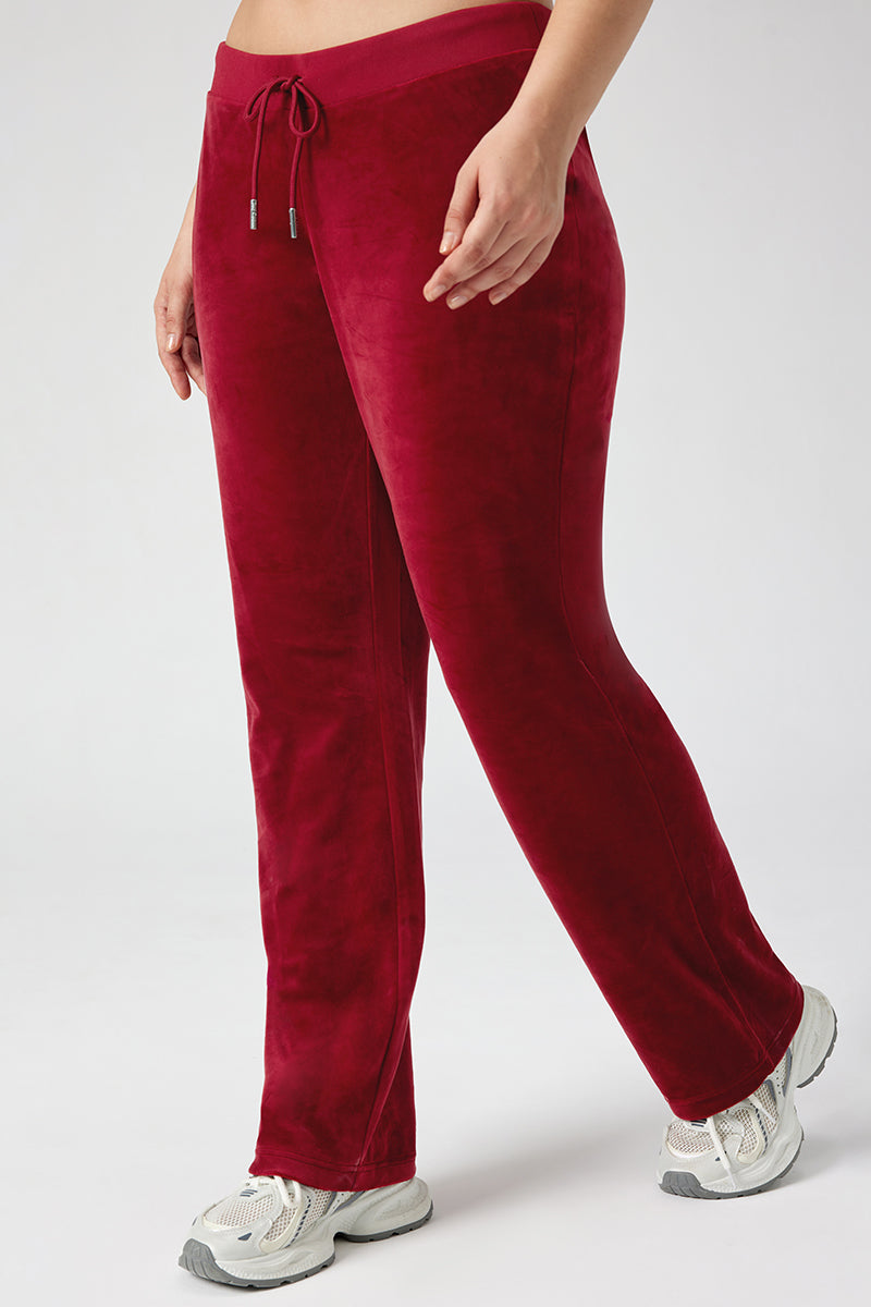 Plus-Size Mixed Crystals Velour Track Pants - Image 4