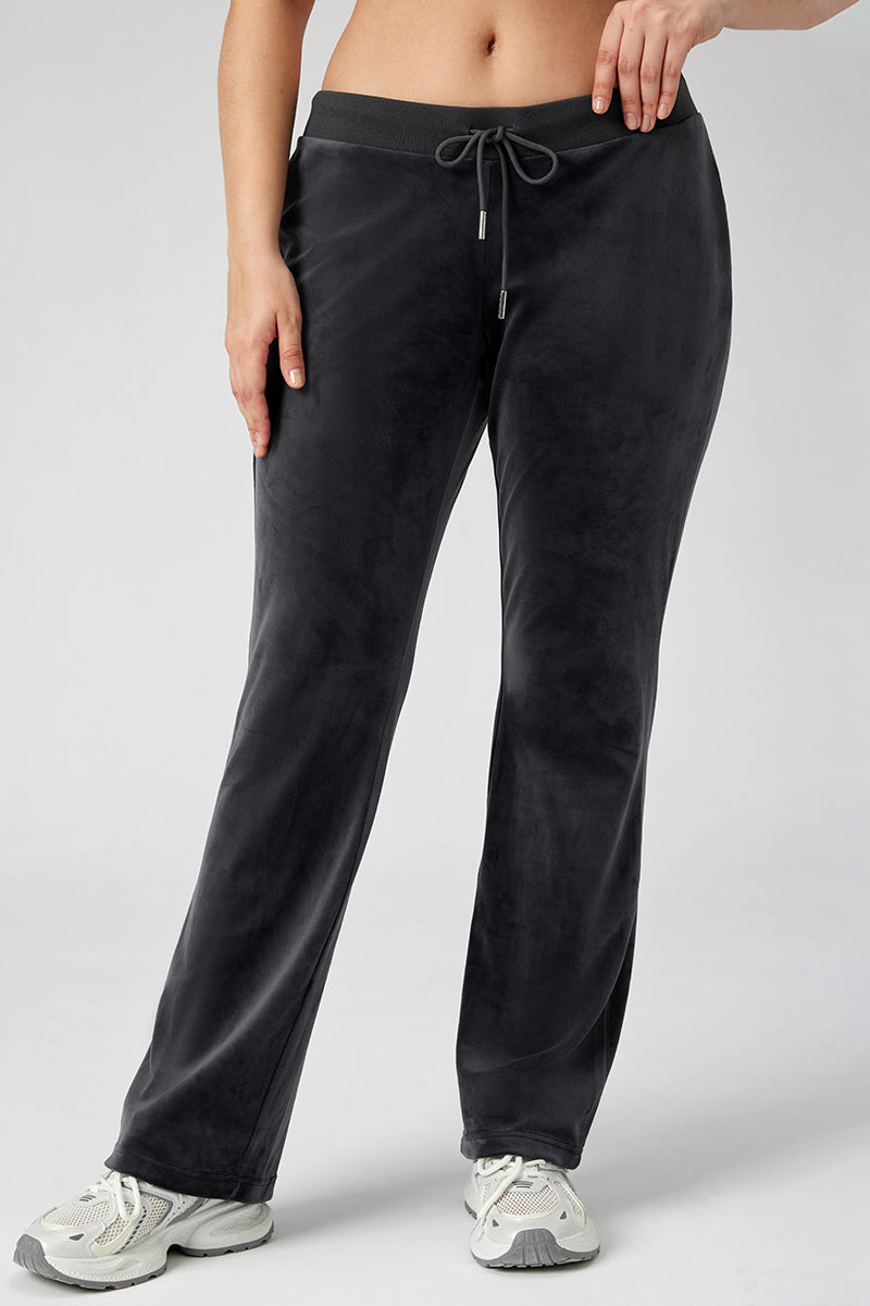 Plus-Size Mixed Crystals Velour Track Pants - Image 2