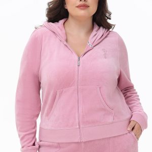 Plus-Size Heritage Cotton Velour Hoodie