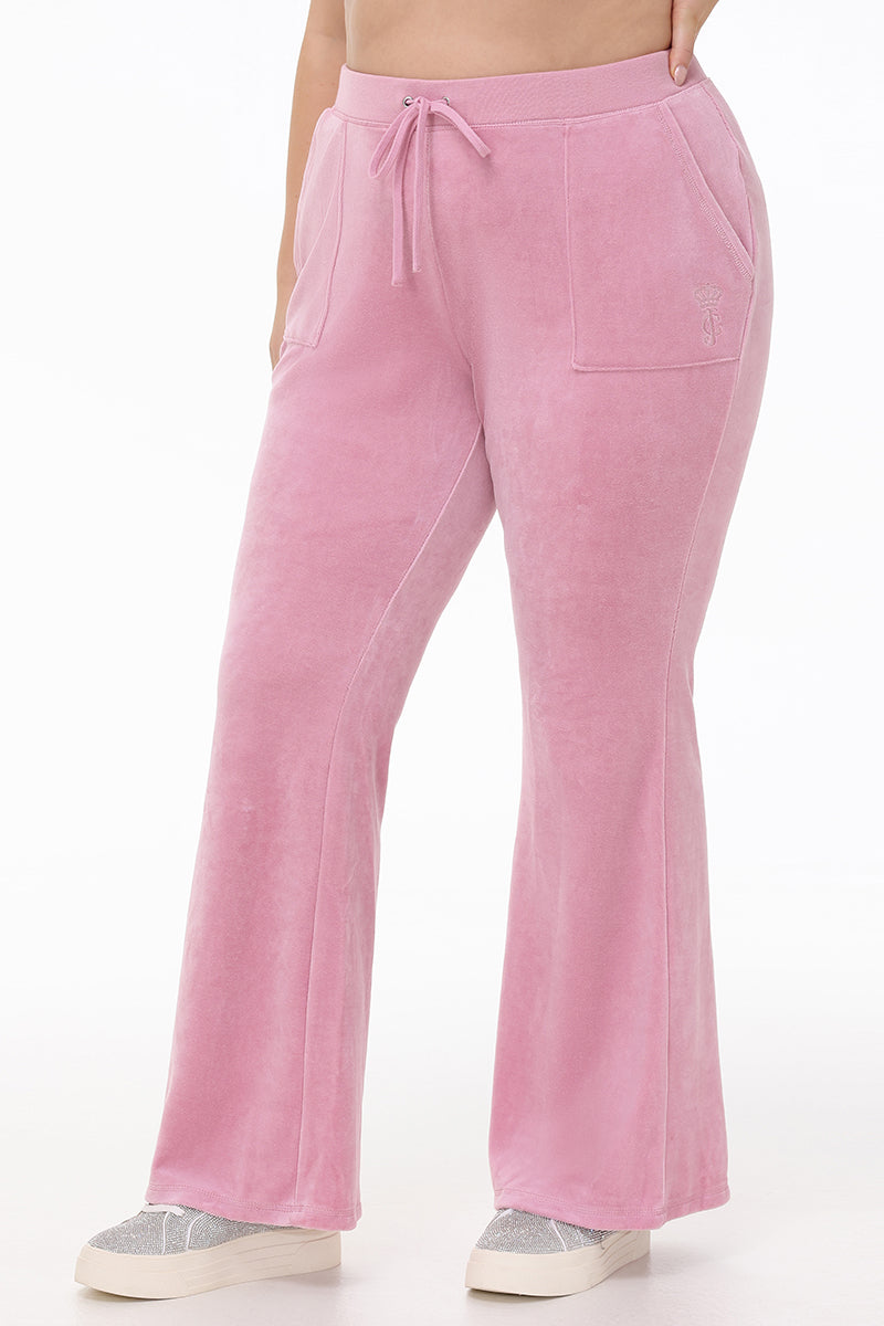 Plus-Size Heritage Cotton Velour Track Pants - Image 2