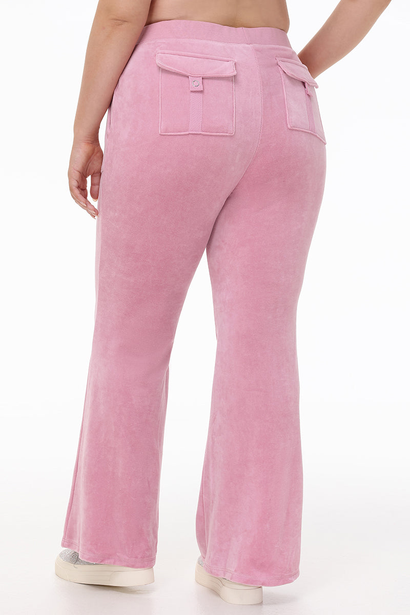 Plus-Size Heritage Cotton Velour Track Pants
