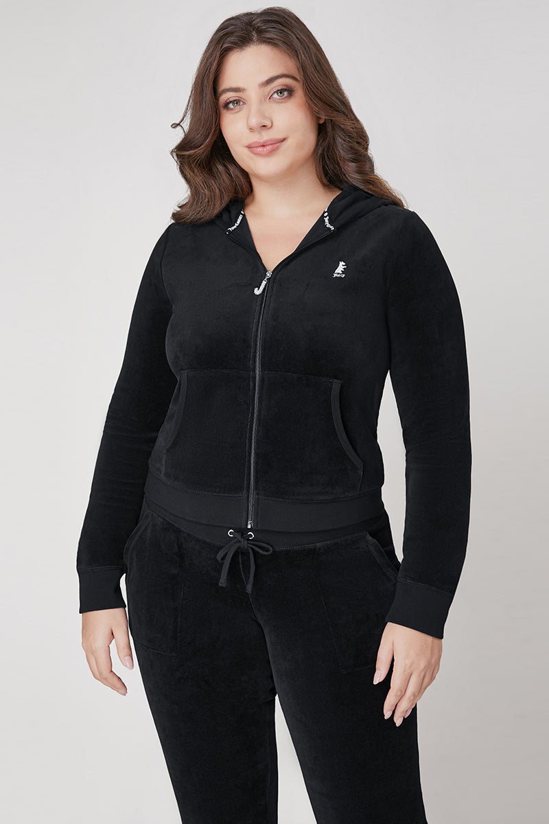 Plus-Size Scottie Cotton Velour Hoodie - Image 2
