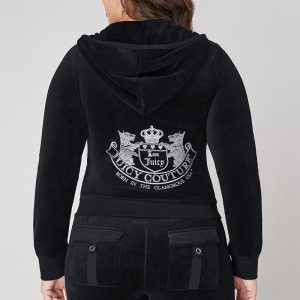 Plus-Size Scottie Cotton Velour Hoodie