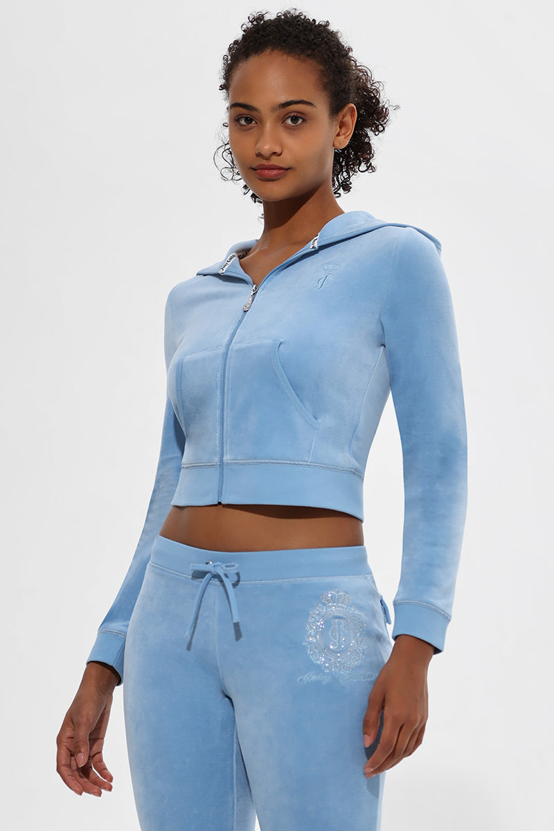 Crown Heritage Cotton Velour Hoodie - Image 3