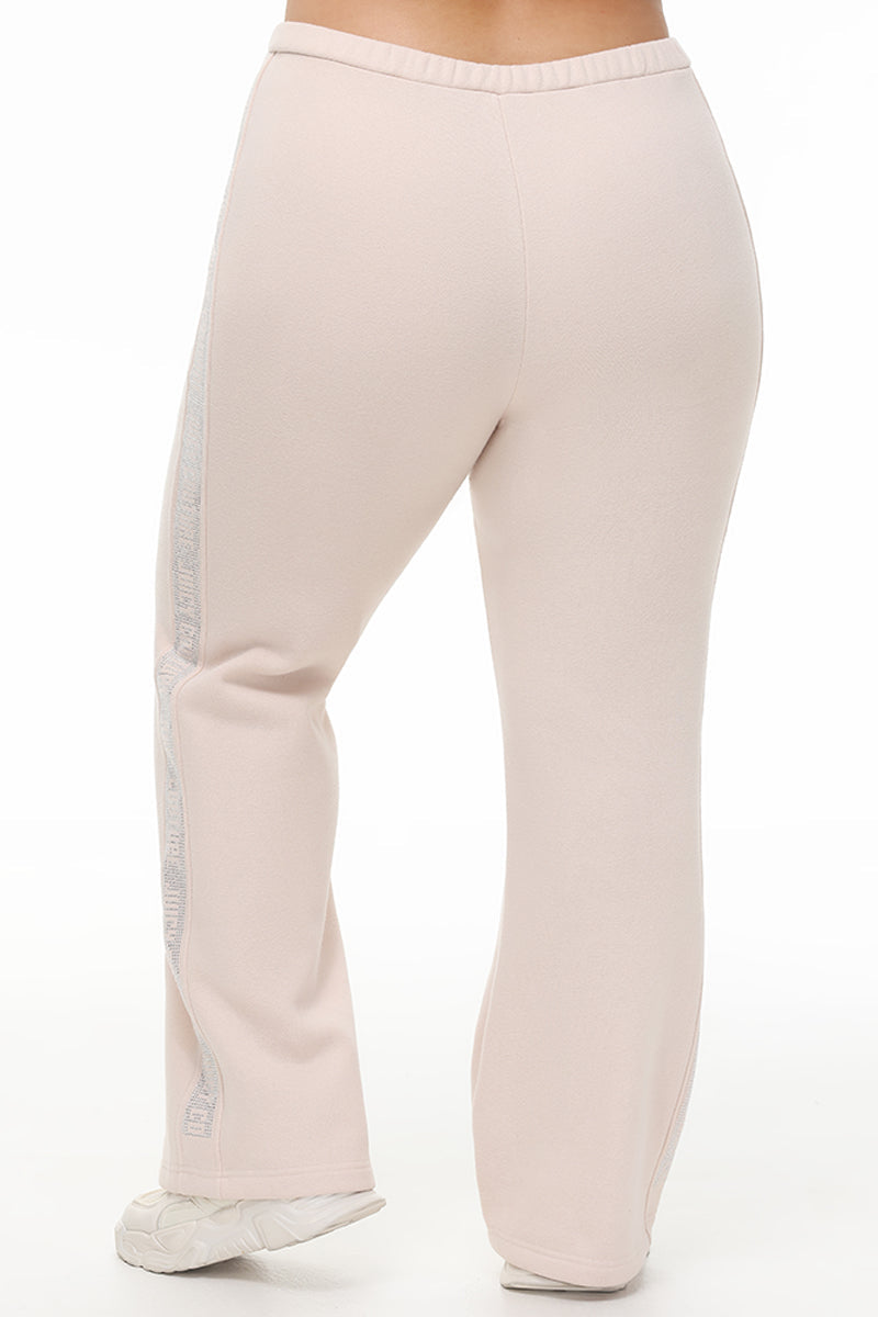Plus-Size Wide Leg Fleece Pant With Side Bling - Image 2